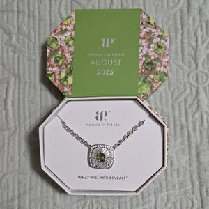 Bomb Party August Birthstone Peridot Necklace Exuberant Dusk NWT